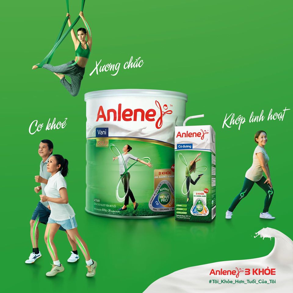 Sữa Anlene giúp tăng chiều cao cho người lớn